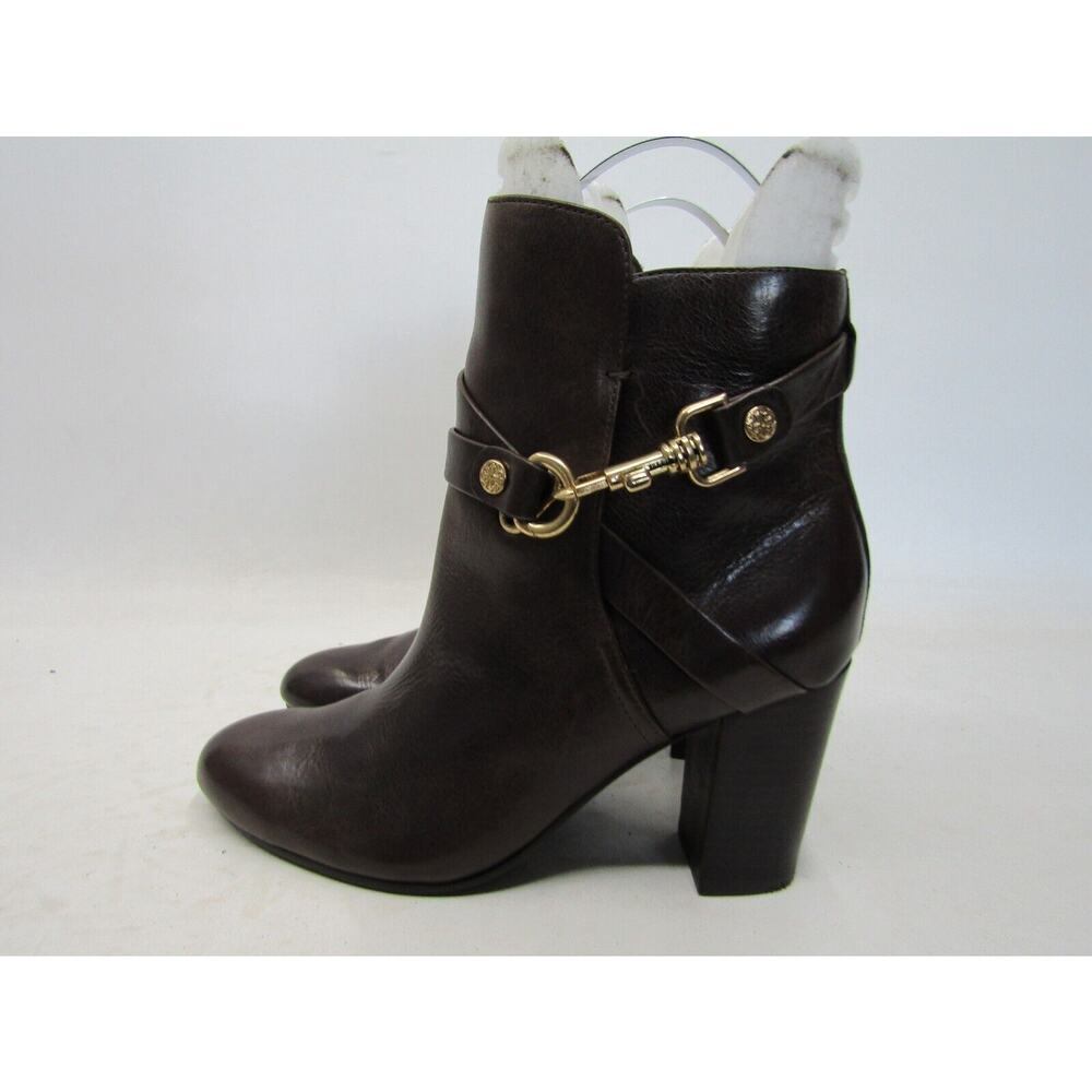 Isola Womens Size 7.5 M Brown Leather Buckle Ankle Fashion Boots Bootie